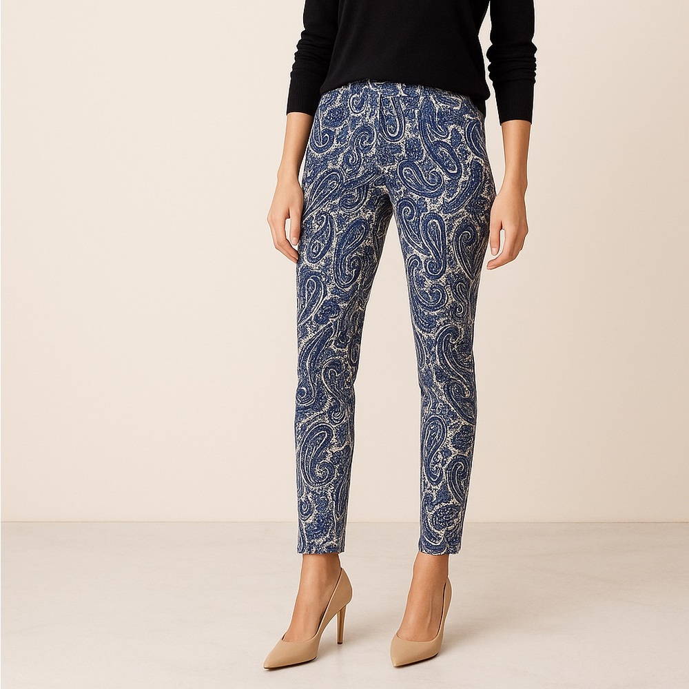 Diane von Furstenberg Blue Paisley Pant